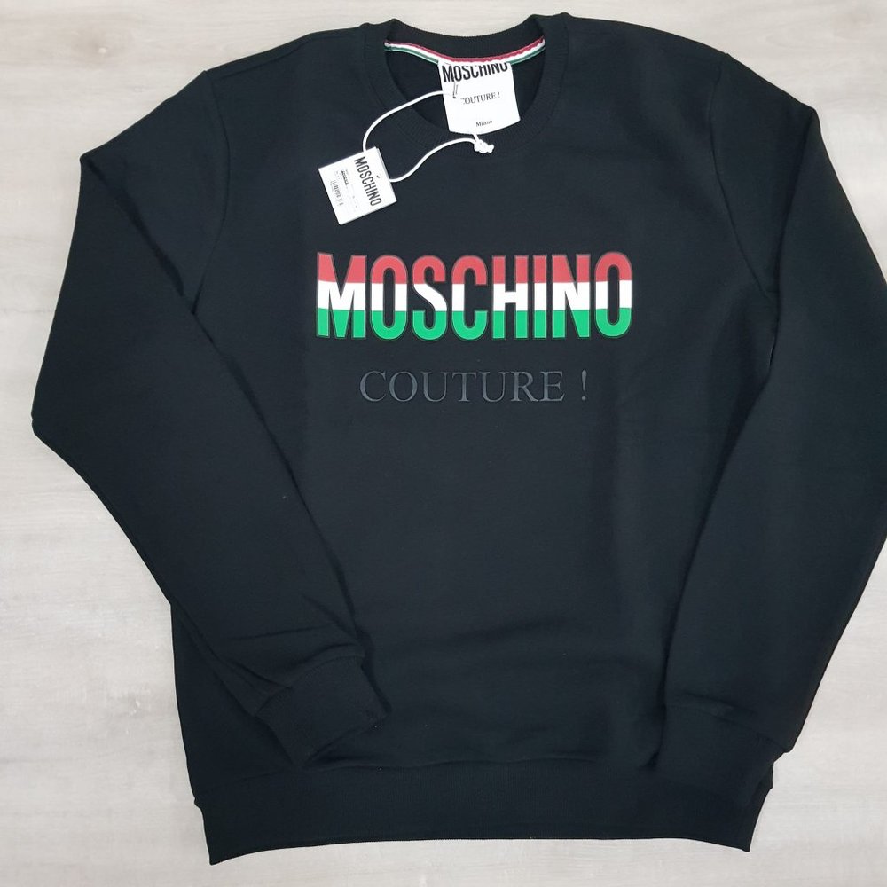 Moschino Logo Printed Black Sweatshirt